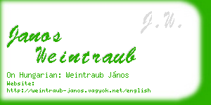 janos weintraub business card