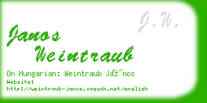 janos weintraub business card